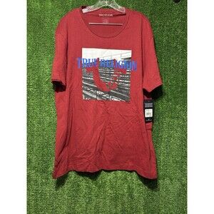 NWT True Religion Red Short Sleeve Graphic Shirt Tshirt Men’s Size 2XL